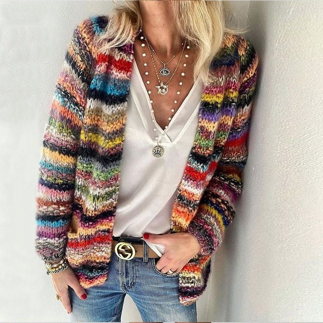 Cleo | Cardigan elegante multicolore
