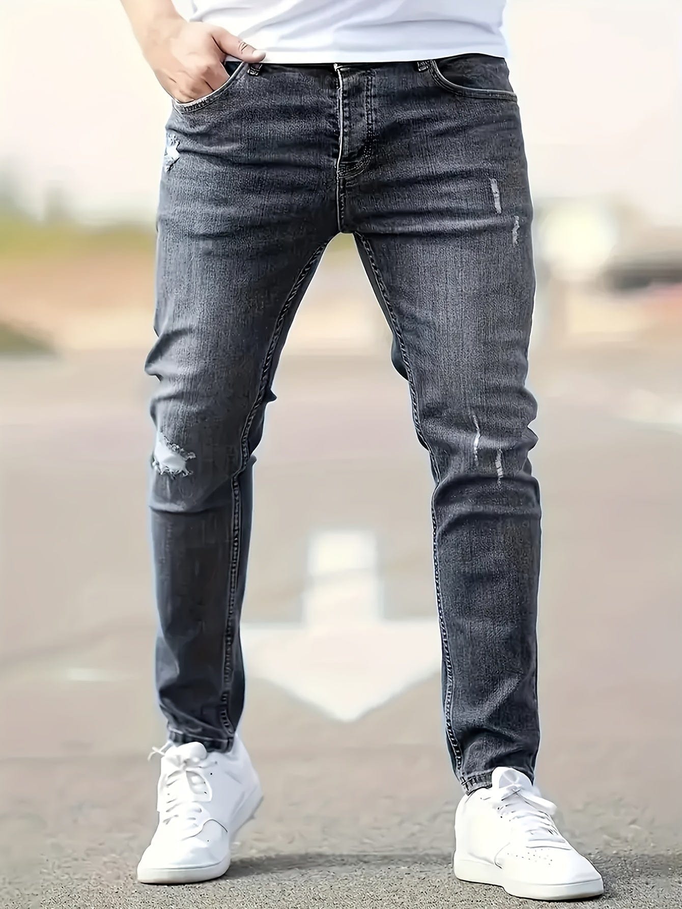 Alex | Jeans slim strappati di tendenza
